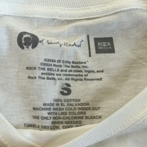 NEW WUTANG ODB ‘Ol Dirty Bastard Rock The Bells Graphic Long Sleeve White Tee S - Picture 3 of 4